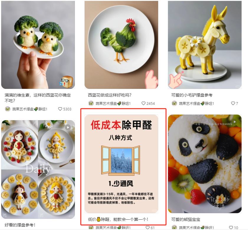 小红书新玩法，用AI做蔬菜拼盘，简单但很受欢迎—领飞-项目村