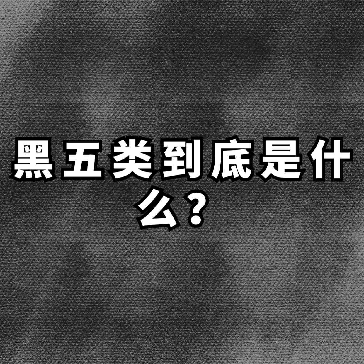 什么是黑五类？拆解一下暴利赚钱的 黑五类具体产品赛道，黑五类赛道产品拆解-项目村